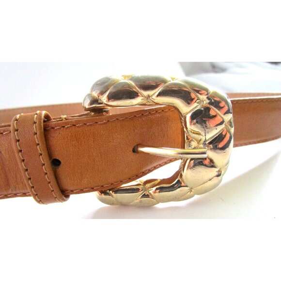 Morgan Taylor Genuine Leather Orange/Light Brown Belt - Women Size Small 24-28" - Picture 4 of 9